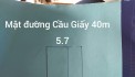 ĐẤT MẶT PHỐ Cầu Giấy 194m, 3 tầng, mt5,7m 54tỷ, MẶT PHỐ LỚN-CHỈ 278TRIỆU/M-XÂY TÒA NHÀ