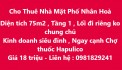 Cho thuê nhà Mặt phố Nhân Hoà 75M2 giá 18 triệu, kinh doanh siêu đỉnh