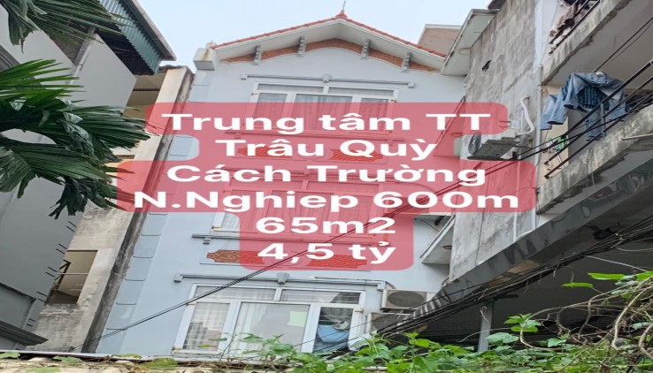 BÁN NHÀ THỊ TRẤN TRÂU QUỲ 65m2, NGÕ Ô TÔ,4.6 TỶ, ĐANG CHO THUÊ 15tr 1 THÁNG