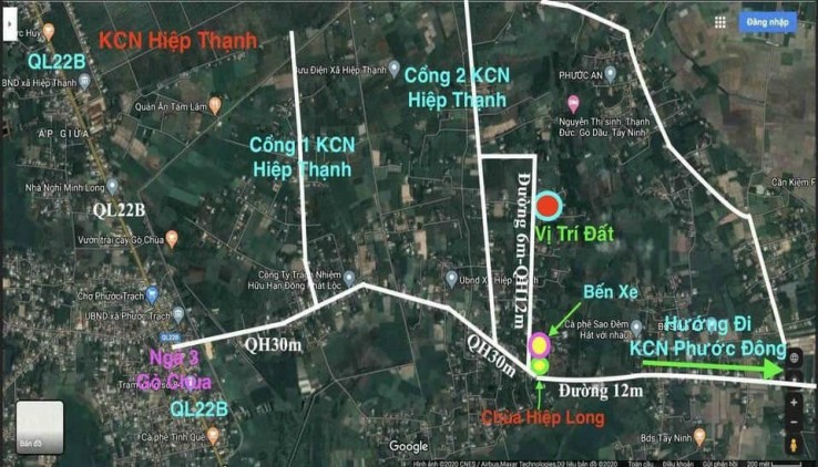 Bán đất gần KCN Hiệp Thạnh - Tây Ninh