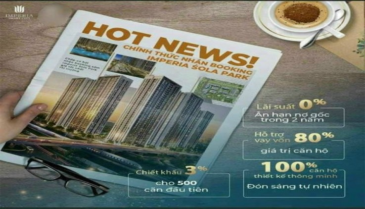 BÁN NHÀ TỪ MÓNG  -  Căn Hộ Imperia2 -  2PN - chỉ từ 2,9x tỷ. HTLS 24 tháng - hưởng trọn tiện ích Vinhomes Smart City