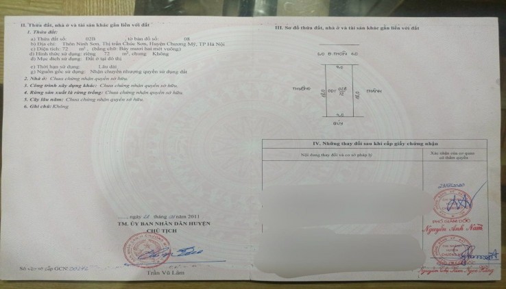 Ninh Sơn, tt Chúc Sơn, Chương Mỹ, 72m2, giá 2.x tỷ, tk5, ô tô tránh, kinh doanh, gần Ql6