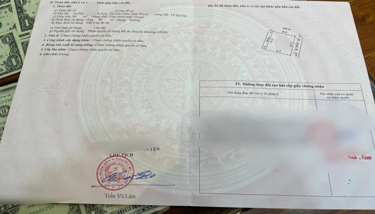 Cc gửi bán 81.5m2, 1.x tỷ (x tý hon), tk1,  lô góc, ô tô, xóm 4 Thuỷ Xuân Tiên, Chương Mỹ, gần kho J106,