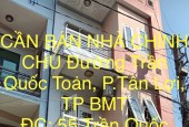 CẦN BÁN NHÀ CHÍNH CHỦ Đường Trần Quốc Toản, Phường Tân Lợi, TP BMT