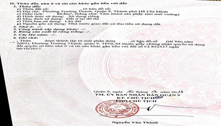 đất 2 mặt tiền siêu rẻ - xây dựng cao tầng - hoàn công - long trường q9 - 87m2 chỉ 3,8 tỷ.