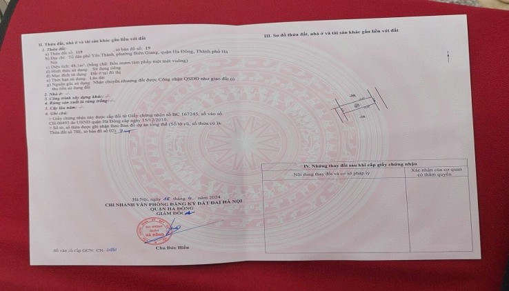 Cc gửi bán 2 lô 48.1m2, 2.x tỷ, Phúc Thành Biên Giang Hà Đông, HN, ô tô, 2 mặt ngõ thông.