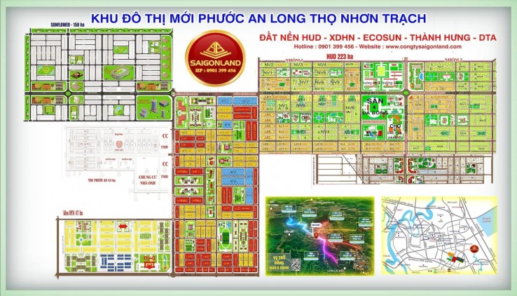 Saigonland Cần bán nền đất sổ sẵn dự án Hud Nhơn Trạch Đồng Nai diện tích 285m2 khu dân cư hiện hữu