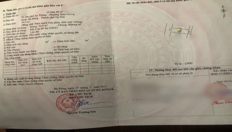Cc gửi bán 55m2, 3.x tỷ, 2 mặt tiền, Đất trục chính kinh doanh, ô tô tại An Thắng, Biên Giang, Hà Đông, Hà Nội