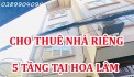 CHÍNH CHỦ CHO THUÊ NHÀ RIÊNG 5 TẦNG TẠI HOA LÂM – VIỆT HƯNG – LONG BIÊN – HÀ NỘI . LH  0389904094