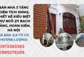 Chính chủ bán nhà 3 tầng thiết kế kiểu Biệt Thự ngõ 211 Bạch Đằng, Hoàn Kiếm, Hà Nội