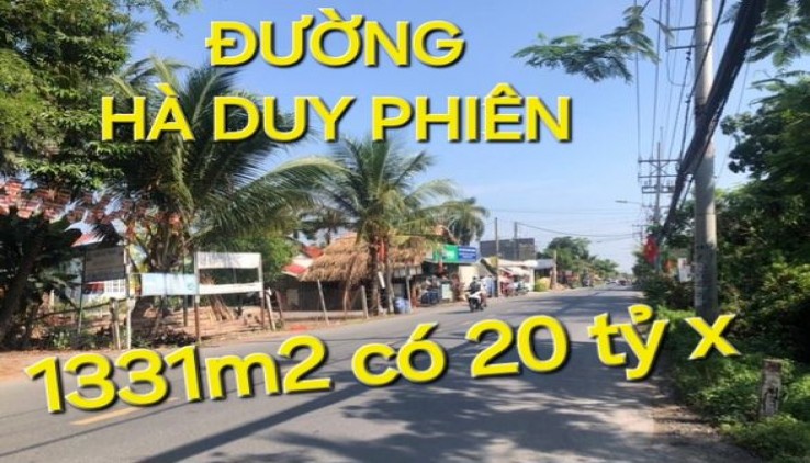 1331m2 có 20x tỷ x Mặt tiền Hà Duy Phiên Bình Mỹ Củ Chi TP.HCM