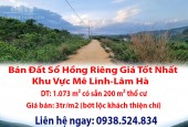 Chính Chủ Bán Đất Sổ Hồng Riêng Giá Tốt Nhất Khu Vực Mê Linh-Lâm Hà