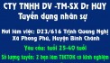 CTY TNHH DV -TM-SX Dr HUY Tuyển dụng nhân sự