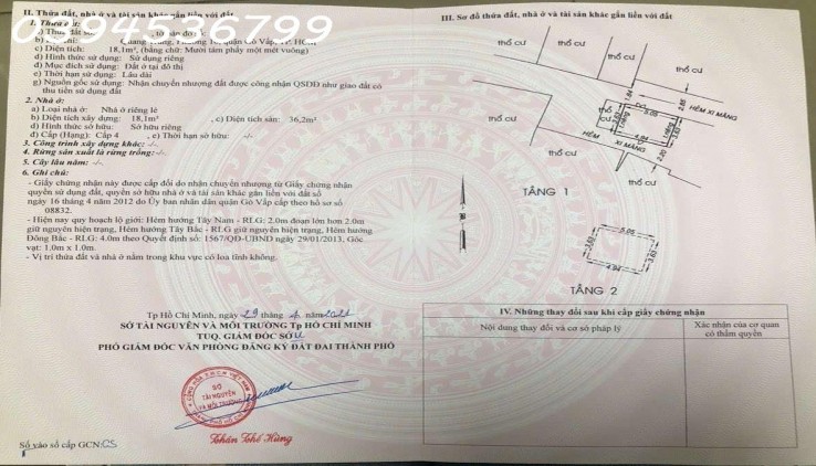 BÁN NHÀ GẤP GÒ VẤP, NGAY GẦN CHỢ, HẺM BA GÁC TỚI NHÀ CÁCH 50M RA MẶT TIỀN QUANG TRUNG, GÒ VẤP, 2 TẦNG, 2PN CHỈ 2.35 TỶ.