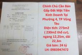 Chính Chủ Cần Bán Gấp Đất Mặt Tiền Kinh Doanh Tại Phường 4, TP Vũng Tàu