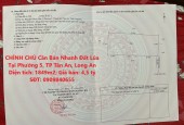 CHÍNH CHỦ Cần Bán Nhanh Đất Lúa Tại Phường 5, TP Tân An, Long An