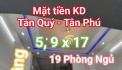 Mặt tiền Tân Quý - Tân Phú - CHDV 19 phòng 100 tr/tháng, 6 tầng, hơn 12 tỷ