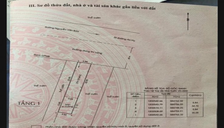 Bán đất huyện Bình Chánh đường Nguyễn Văn Bứa giá 6 tỷ 5