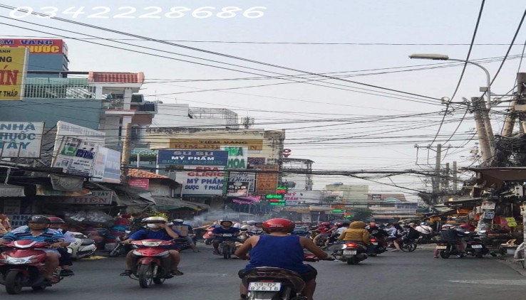 Bán nhà trước mặt đường gò xoài, bán buôn sầm uất đến 11 đêm,4 tầng lầ, nở hậu L