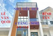 NHÀ SIÊU ĐẸP - 4 TẦNG - HẺM 7M - LÊ VĂN QUỚI - BÌNH TÂN - NHỈNH 6 TỶ XÍU