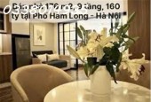 Bán nhà mặt phố Hàm Long, Quận Hoàn Kiếm, Hà Nội, Diện tích 176 m2, xây  9 tầng, sổ đỏ chính chủ. Giá: 160 tỷ