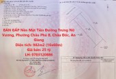 BÁN GẤP Nền Mặt Tiền Đường Trưng Nữ Vương, Phường Châu Phú B, Châu Đốc, An Giang