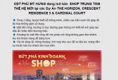 Phú Mỹ Hưng mở bán Shop thương mại khối đế ngay trung tâm khu thương mại. Xem shop ngay